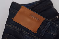 Blue Cotton Low Waist Slim Fit Women Casual Jeans 5