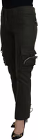 Green Lace Up Leg Women Tapered Pants 2
