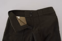 Green Lace Up Leg Women Tapered Pants 4