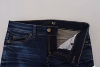 بنطال جينز نسائي كاجوال من القطن أزرق 4
