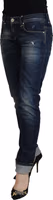 Blue Cotton Slim Fit Women Casual Denim Jeans 2