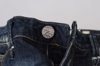 Blue Cotton Slim Fit Women Casual Denim Jeans 4