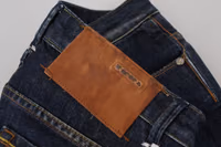 Blue Cotton Slim Fit Women Casual Denim Jeans 5