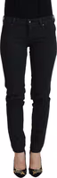 Black Cotton Slim Fit Women Denim Jeans 1