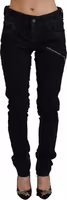 Black Cotton Mid Waist Skinny Slim Fit Denim Jeans 1
