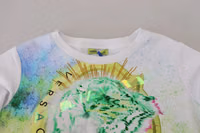 White Graphic Print Long Sleeves Sweater 5
