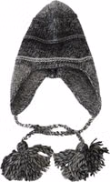 Gray Warm Fleece Ear Flaps Knit Beanie Hat 5