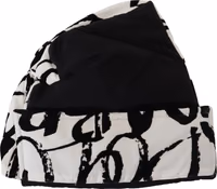 White Printed Nylon Women Winter Beanie Cap Hat 4