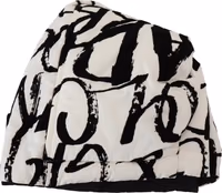 White Printed Nylon Women Winter Beanie Cap Hat 5
