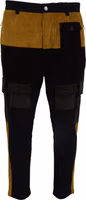 Black Yellow Cotton Men Pants 1