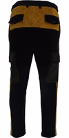 Black Yellow Cotton Men Pants 3