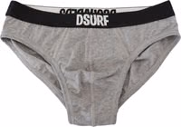 Gray DSURF Logo Cotton Stretch Men Brief Underwear 1