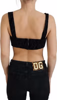 Black Leopard Cropped Bustier Corset Bra Top 3