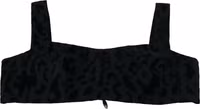 Black Leopard Cropped Bustier Corset Bra Top 5