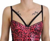Pink Leopard Print Cropped Bustier Corset Top 4