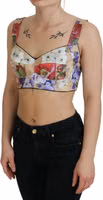 Multicolor Floral Cropped Bustier Corset Top 2