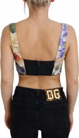 Multicolor Floral Cropped Bustier Corset Top 3