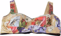 Multicolor Floral Cropped Bustier Corset Top 5