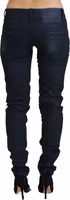 Blue Low Waist Slim Fit Women Denim Jeans 3