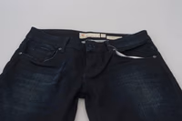 Blue Low Waist Slim Fit Women Denim Jeans 4