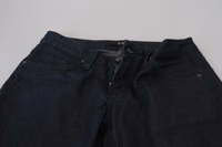Dark Blue Low Waist Straight Fit Women Denim Jeans 4