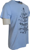 Light Blue Happy New Year 2017 Cotton T-shirt 2