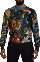 Multicolor Jungle Wool Pullover Logo Sweater 1