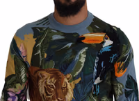 Multicolor Jungle Wool Pullover Logo Sweater 4