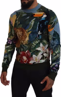Multicolor Jungle Wool Pullover Logo Sweater 5