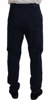 Blue Cotton Dress Formal Men Pants 3