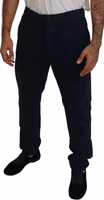 Blue Cotton Dress Formal Men Pants 4
