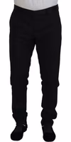 Black Wool Chino Dress Formal Pants 1
