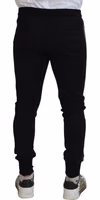 Black Wool Horseshoe Jogger Pants 3