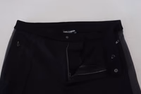 Black Wool Horseshoe Jogger Pants 5