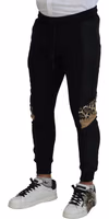 Black Polyester Skinny Jogger Men Pants 2