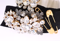 Black Crystal White Hair Parrucchiera Headband Diadem 2
