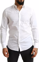 White MARTINI Cotton Dress Formal Shirt 1