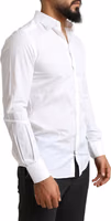 White MARTINI Cotton Dress Formal Shirt 2