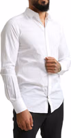 White MARTINI Cotton Dress Formal Shirt 4