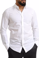 White MARTINI Cotton Dress Formal Shirt 5