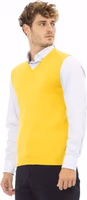 Yellow Viscose Men Jacket 2