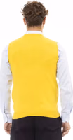 Yellow Viscose Men Jacket 3