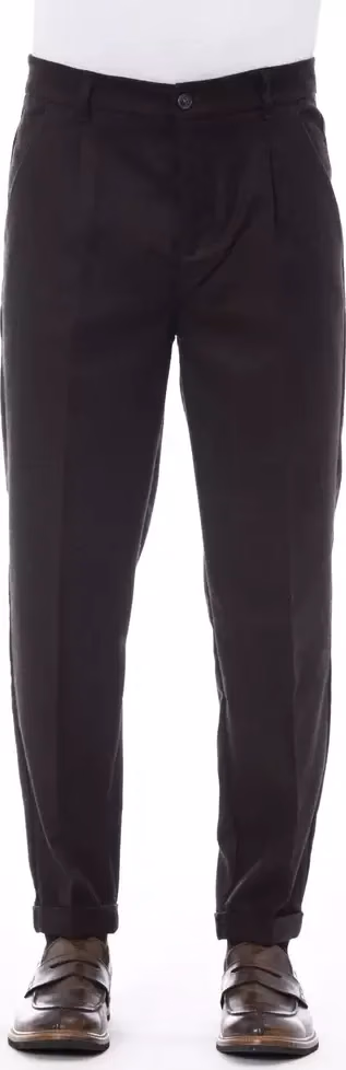 Brown Wool Men Pant