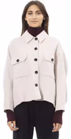 Elegant White Wool Blazer Jacket 1