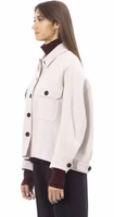 Elegant White Wool Blazer Jacket 2