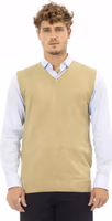 Beige Viscose Men Jacket 1