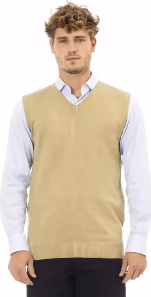 Beige Viscose Men Jacket