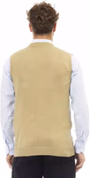 Beige Viscose Men Jacket 3