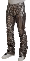 Silver Metallic Nylon Stretch Pants 2