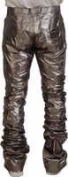 Silver Metallic Nylon Stretch Pants 3